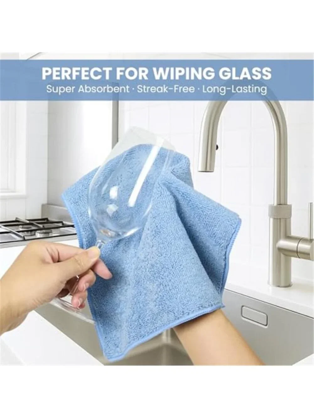Microfiber Cleaning Cloth, 12 Pack Assorted Color Cleaning Rags